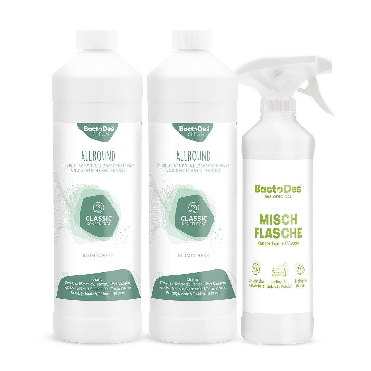 BactoDes Clean der Reiniger mit Geruchsvernichter-Komponente –