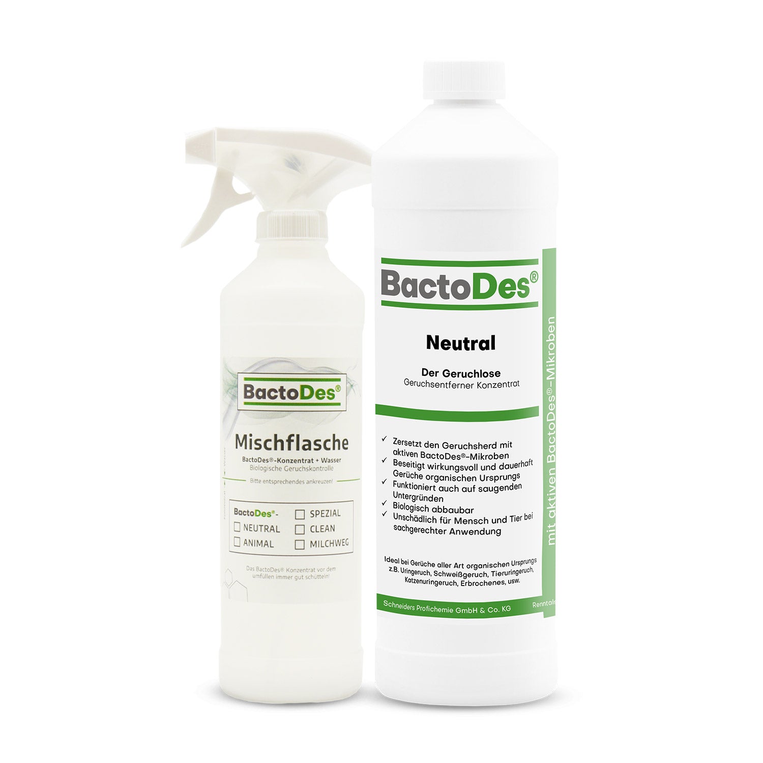 BactoDes® Neutral - Geruchsentferner ohne Eigenduft