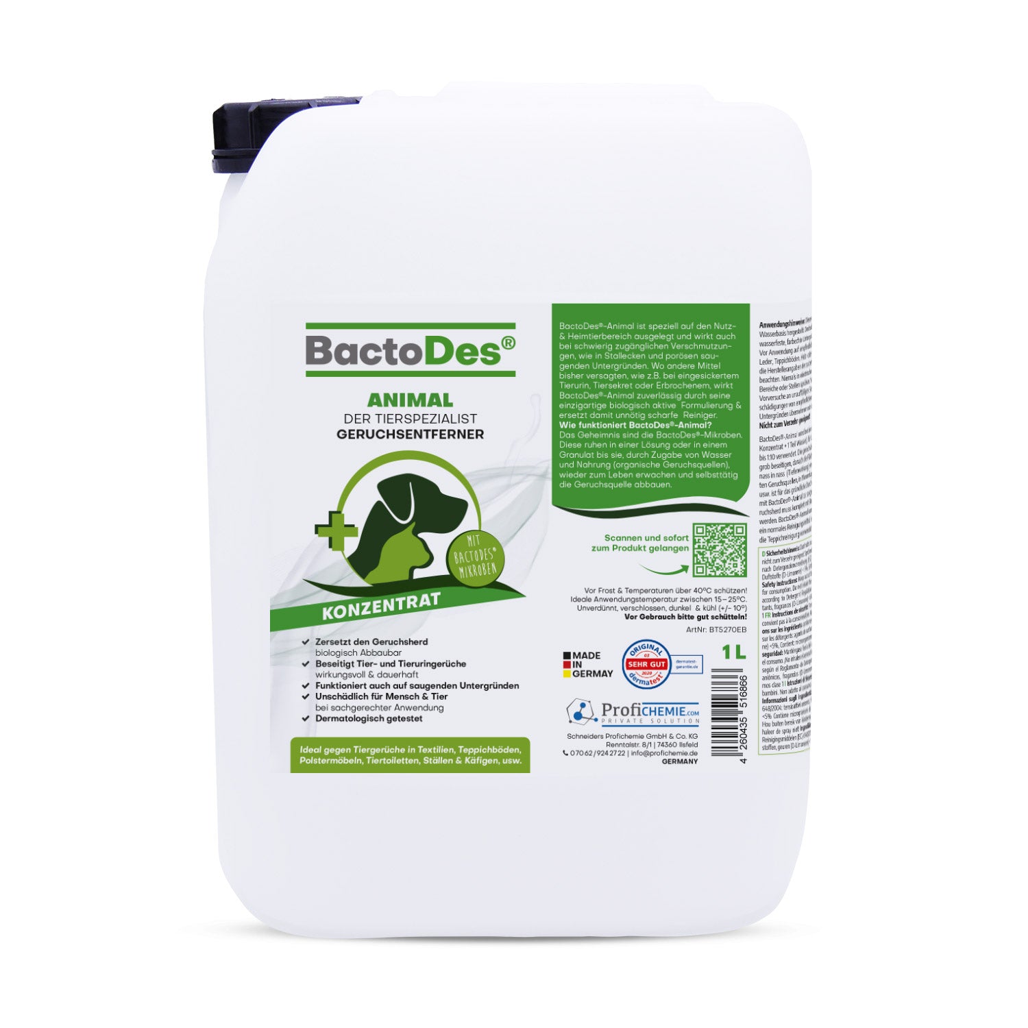 BactoDes® Animal – Der Tiergeruchsneutralisierer