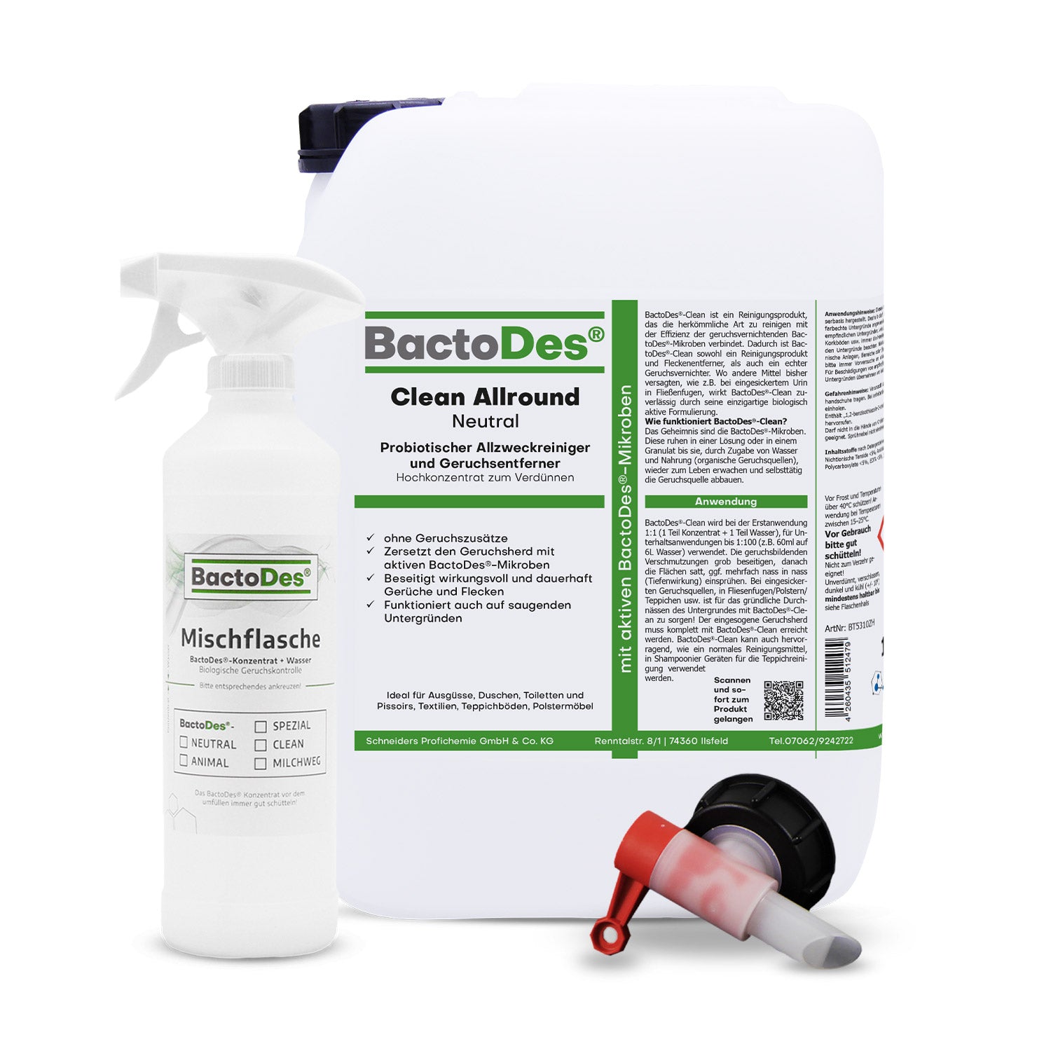 BactoDes® Clean Allround – Geruchsneutralisierer mit Reinigungswirkung