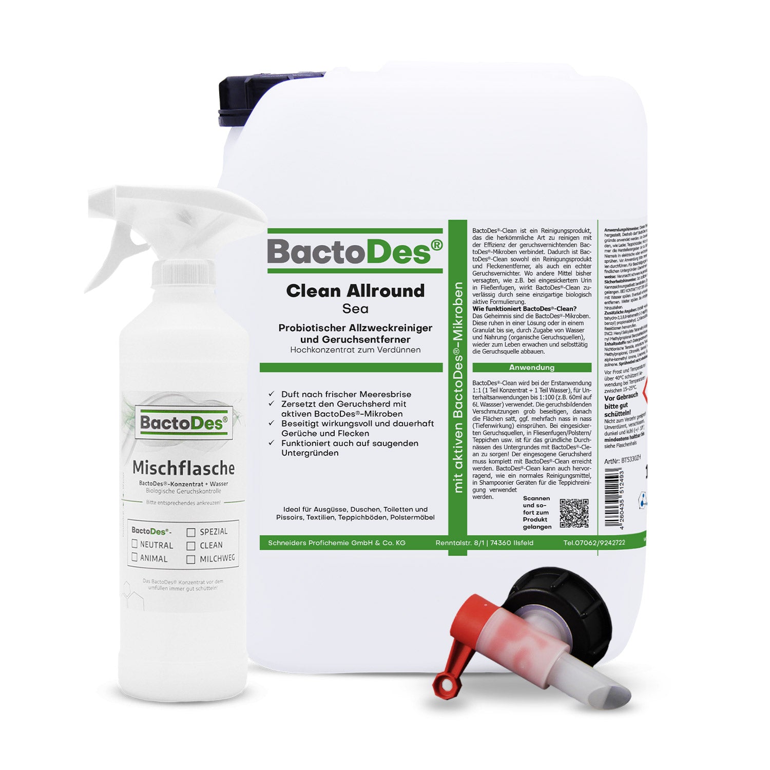 BactoDes® Clean Allround – Geruchsneutralisierer mit Reinigungswirkung