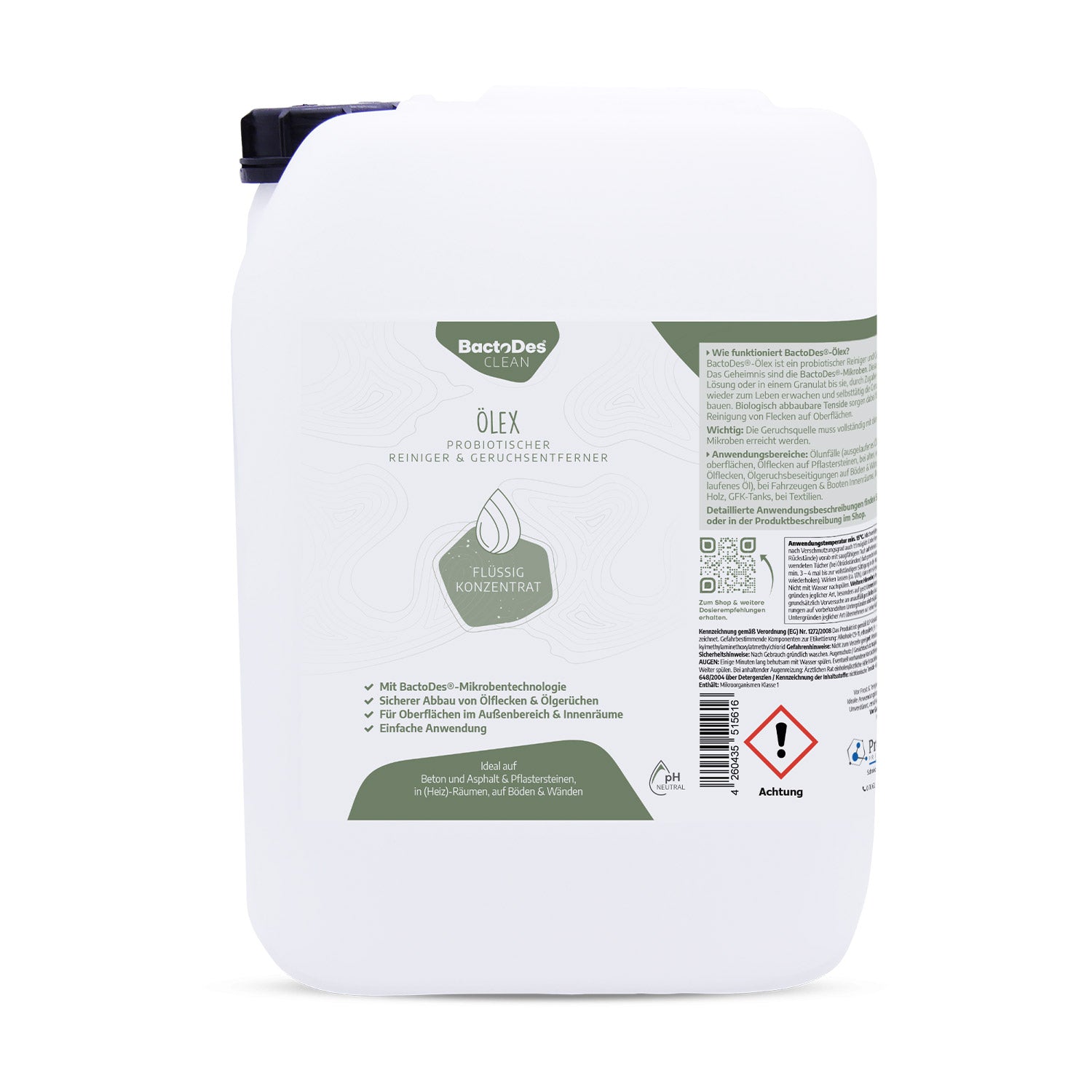 BactoDes Clean Ölex - Geruchsentferner von Heizölgeruch und Ölfleckenentferner