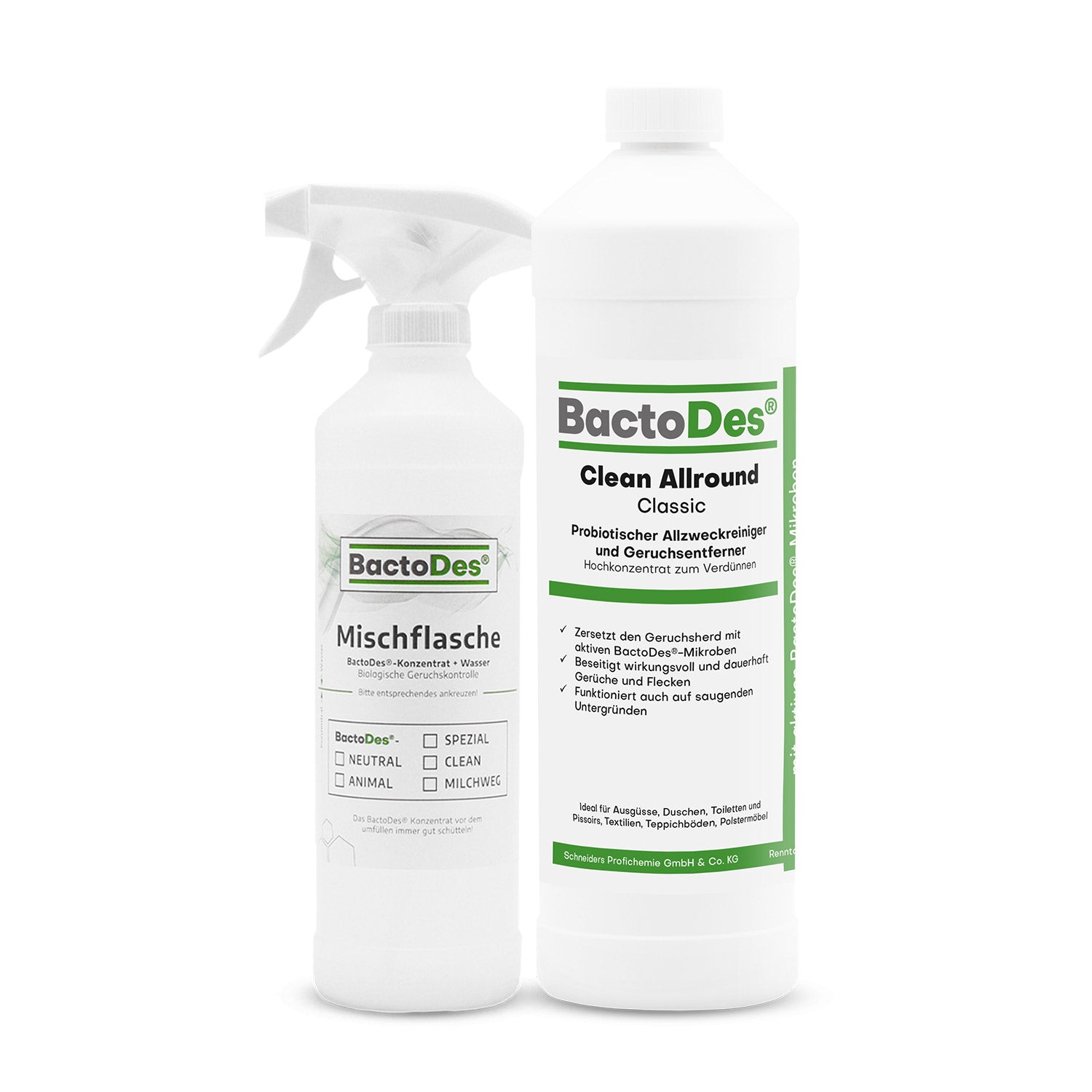 BactoDes® Clean Allround - 2in1 Geruchsentferner & Reiniger